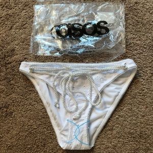 NWT ASOS Crochet Rope Hipster Bikini Bottom Sz 6!